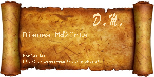 Dienes Márta névjegykártya