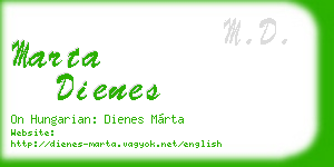 marta dienes business card
